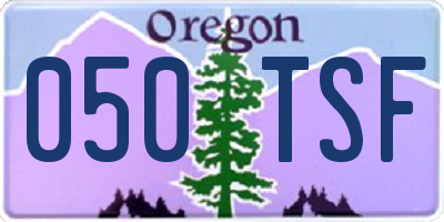 OR license plate 050TSF