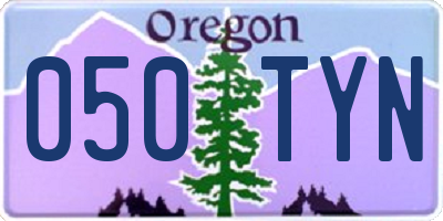 OR license plate 050TYN