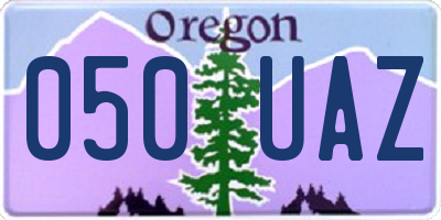 OR license plate 050UAZ