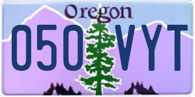 OR license plate 050VYT