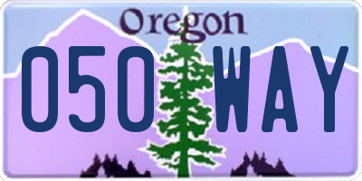 OR license plate 050WAY