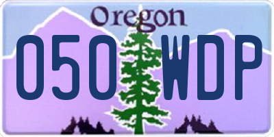 OR license plate 050WDP