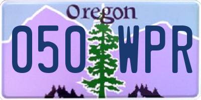 OR license plate 050WPR