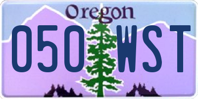 OR license plate 050WST