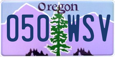 OR license plate 050WSV