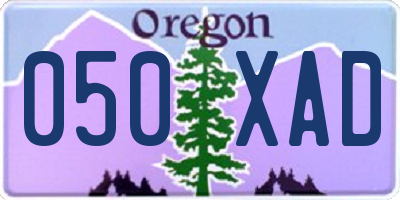 OR license plate 050XAD