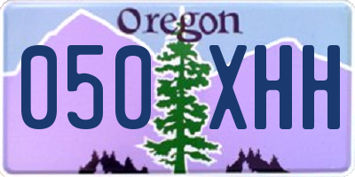 OR license plate 050XHH