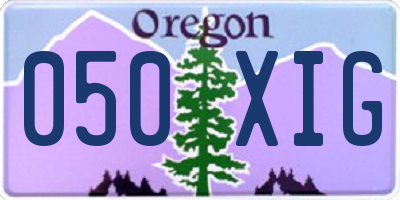 OR license plate 050XIG