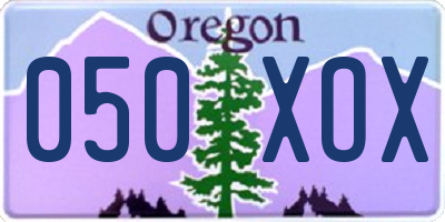 OR license plate 050XOX