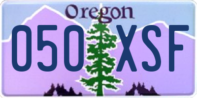 OR license plate 050XSF