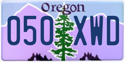 OR license plate 050XWD