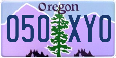 OR license plate 050XYO