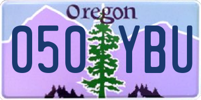 OR license plate 050YBU