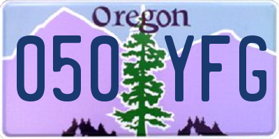 OR license plate 050YFG