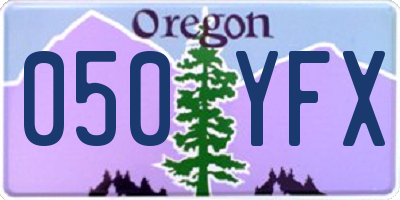 OR license plate 050YFX