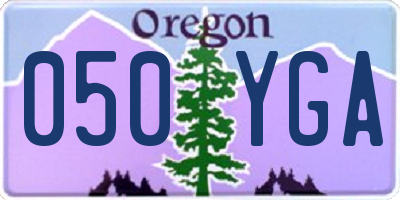 OR license plate 050YGA