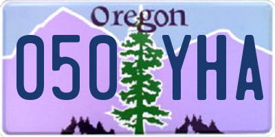 OR license plate 050YHA