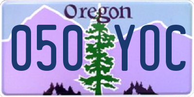 OR license plate 050YOC