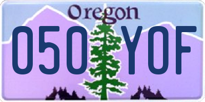 OR license plate 050YOF