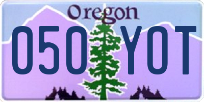 OR license plate 050YOT