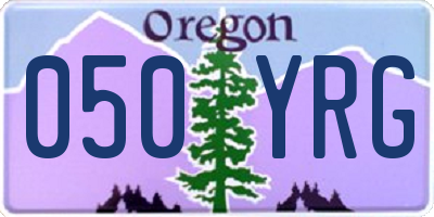 OR license plate 050YRG