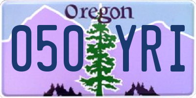 OR license plate 050YRI