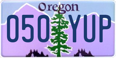 OR license plate 050YUP
