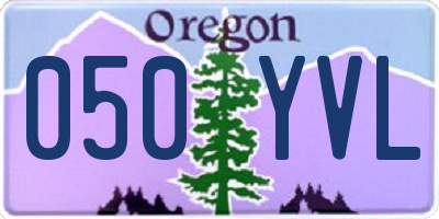 OR license plate 050YVL