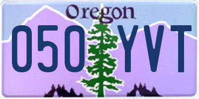 OR license plate 050YVT