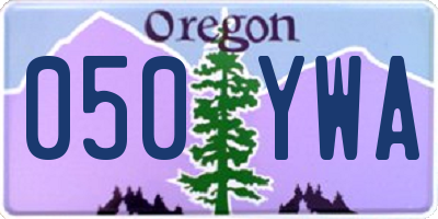 OR license plate 050YWA