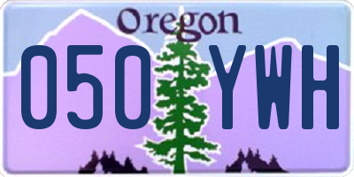 OR license plate 050YWH