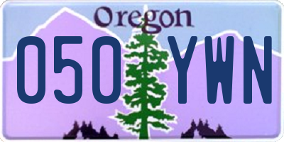 OR license plate 050YWN