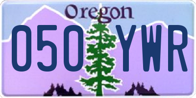 OR license plate 050YWR