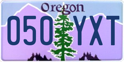 OR license plate 050YXT