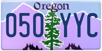 OR license plate 050YYC