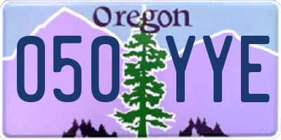 OR license plate 050YYE