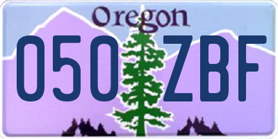 OR license plate 050ZBF