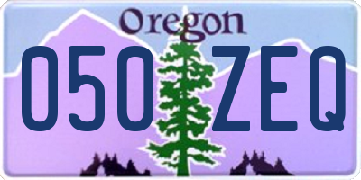 OR license plate 050ZEQ