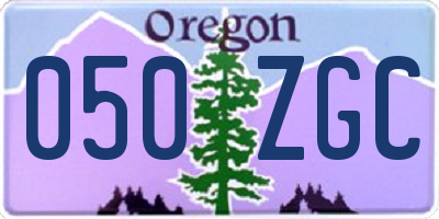 OR license plate 050ZGC