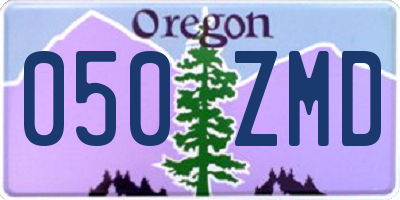 OR license plate 050ZMD