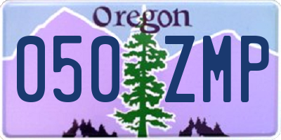 OR license plate 050ZMP