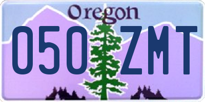 OR license plate 050ZMT