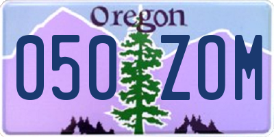 OR license plate 050ZOM