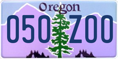 OR license plate 050ZOO