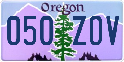 OR license plate 050ZOV