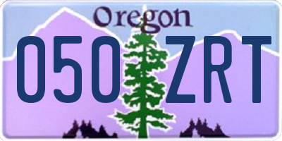 OR license plate 050ZRT