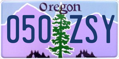 OR license plate 050ZSY