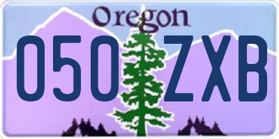 OR license plate 050ZXB