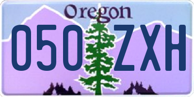 OR license plate 050ZXH