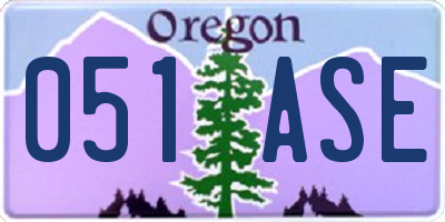 OR license plate 051ASE